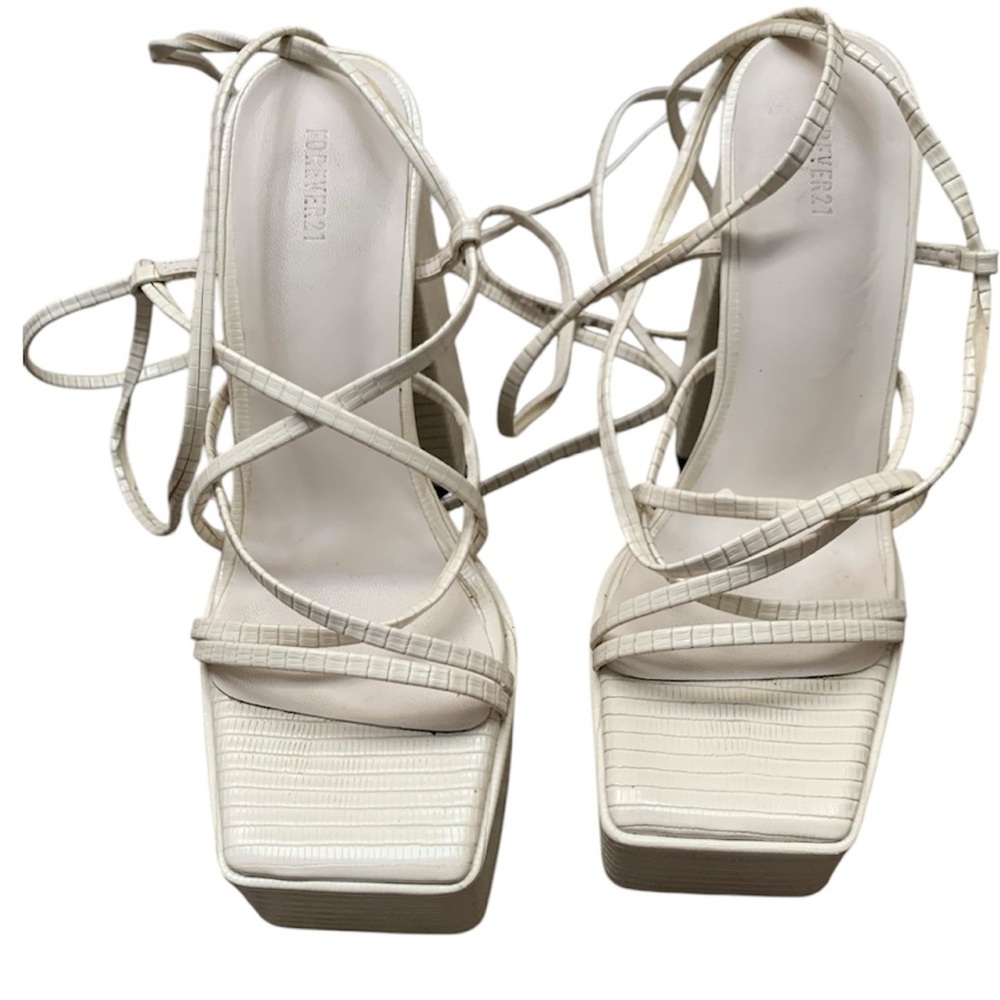Forever 21 platform lace up heels